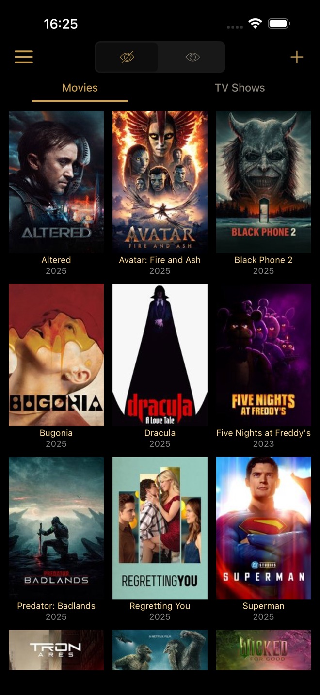 Watched TV: Films et Séries - capture iPhone 1