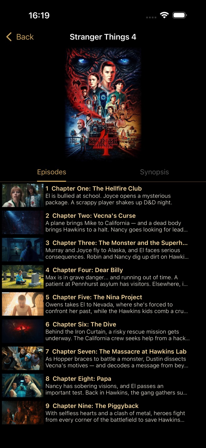 Watched TV: Films et Séries - capture iPhone 9